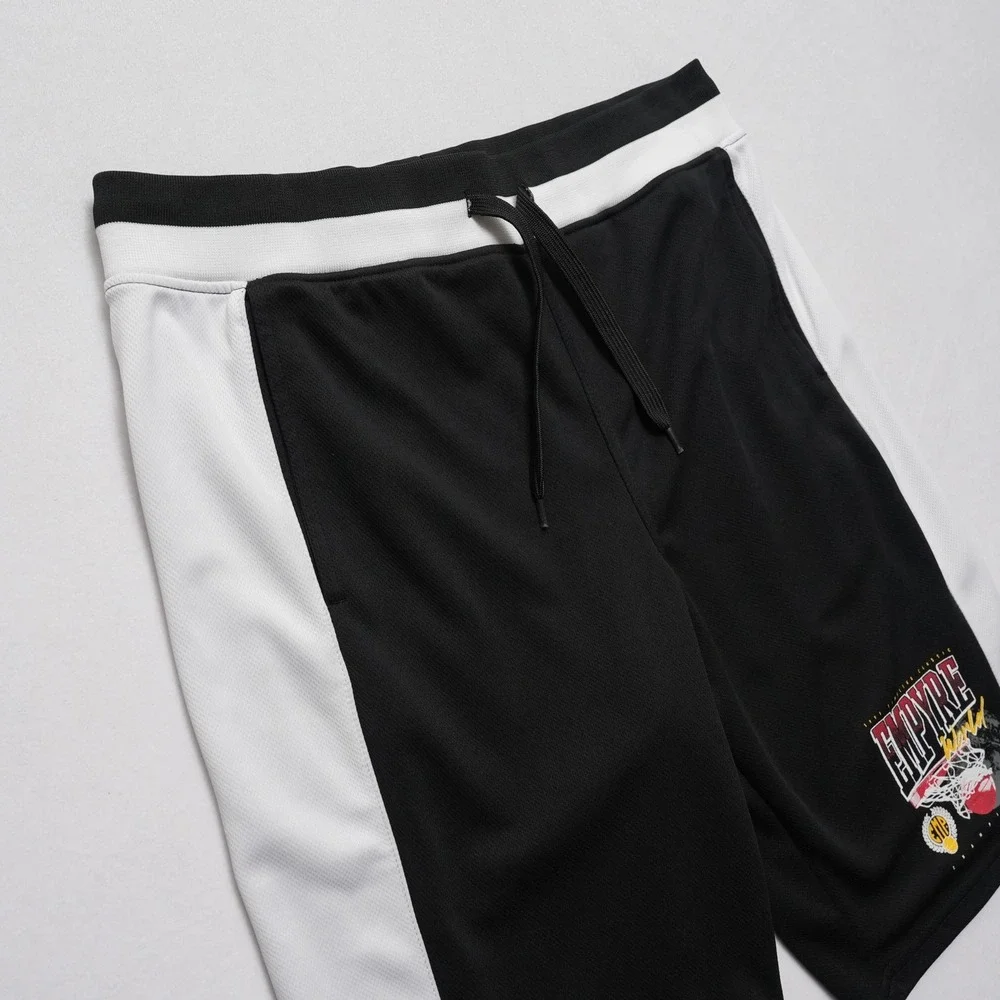 Empyre Basketball Shorts Mens Small Black White‎ Timeless Classic Graphic Mesh